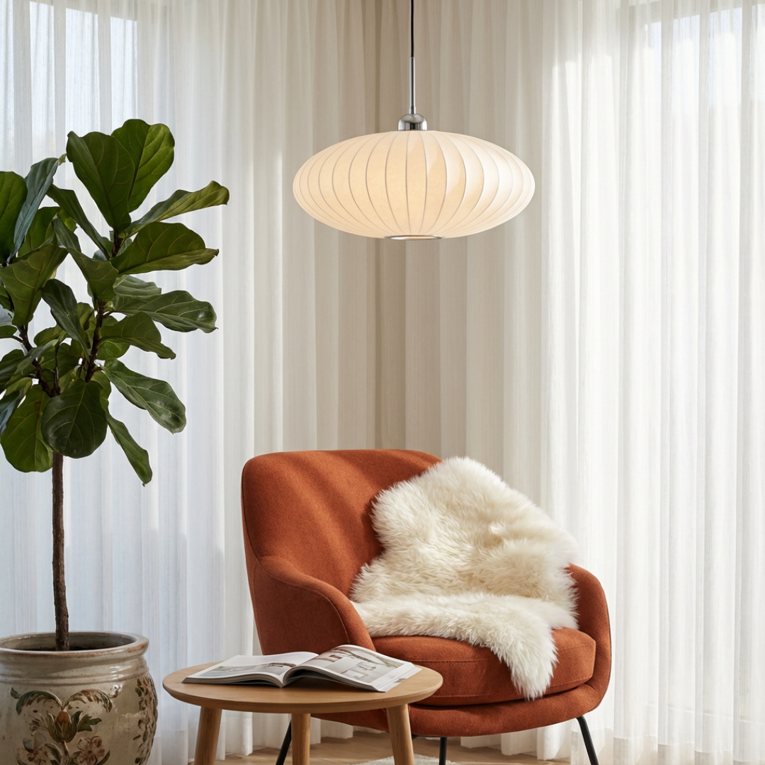 Pendant Light | Ribbed Oval