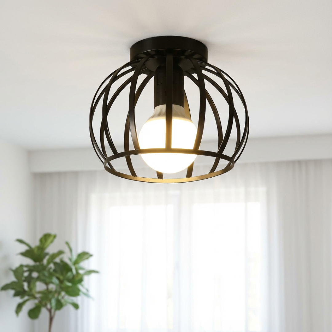 Ceiling Light | Cage Shade