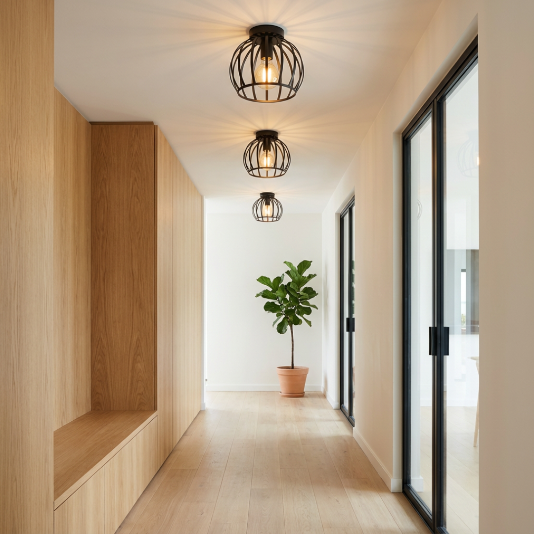 Ceiling Light | Cage Shade