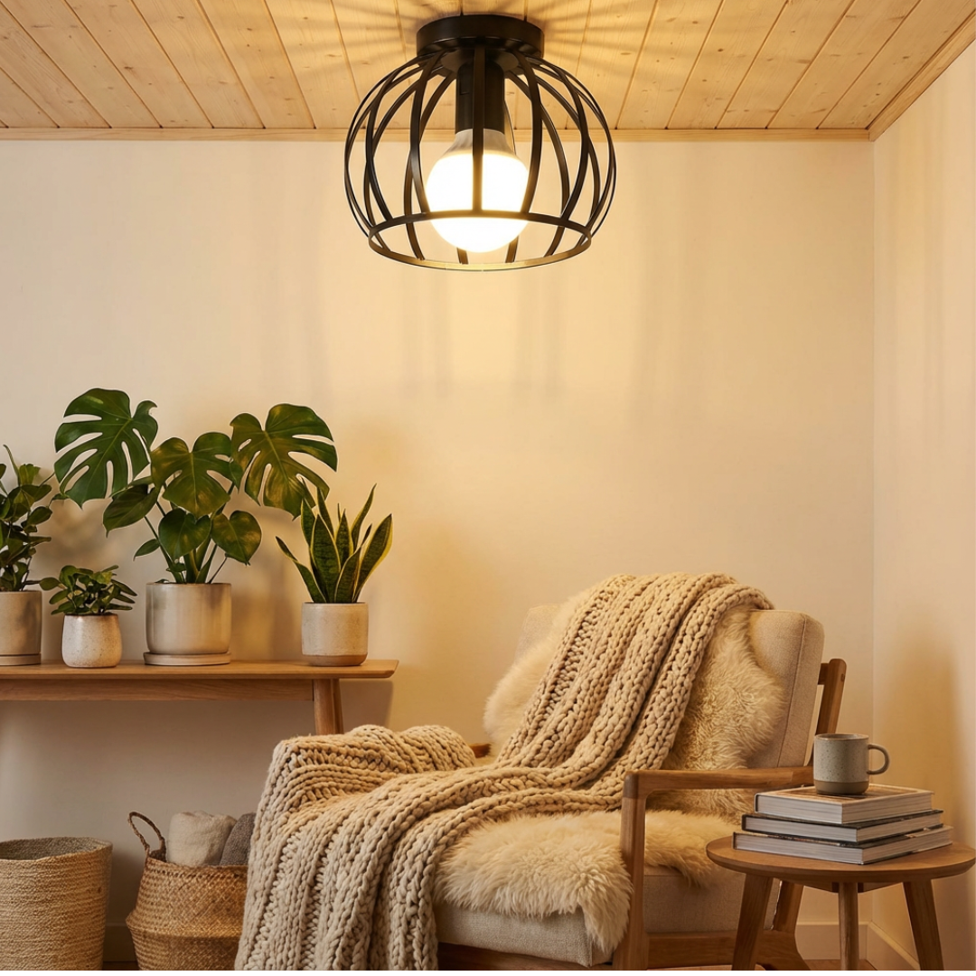 Ceiling Light | Cage Shade