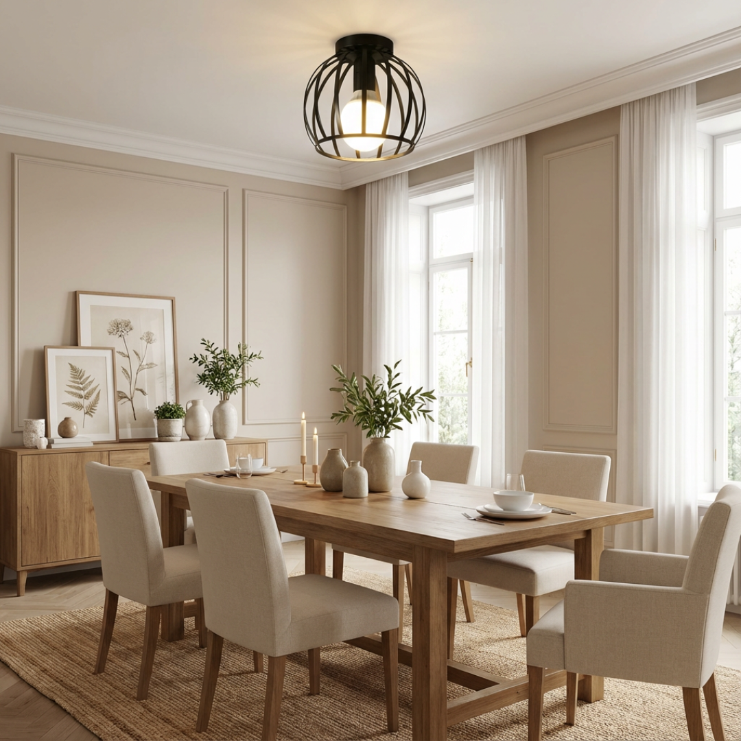 Ceiling Light | Cage Shade