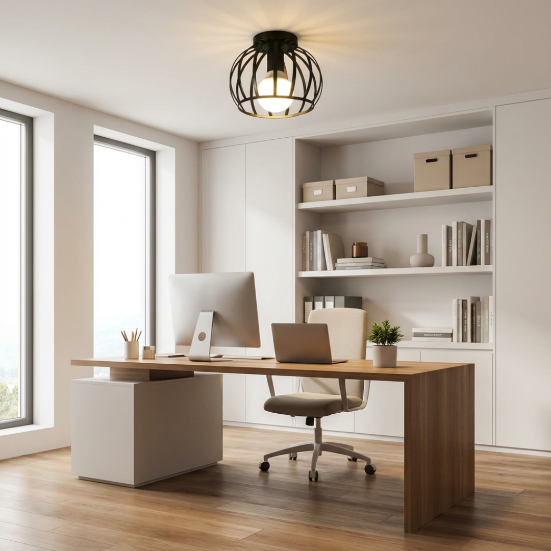 Ceiling Light | Cage Shade