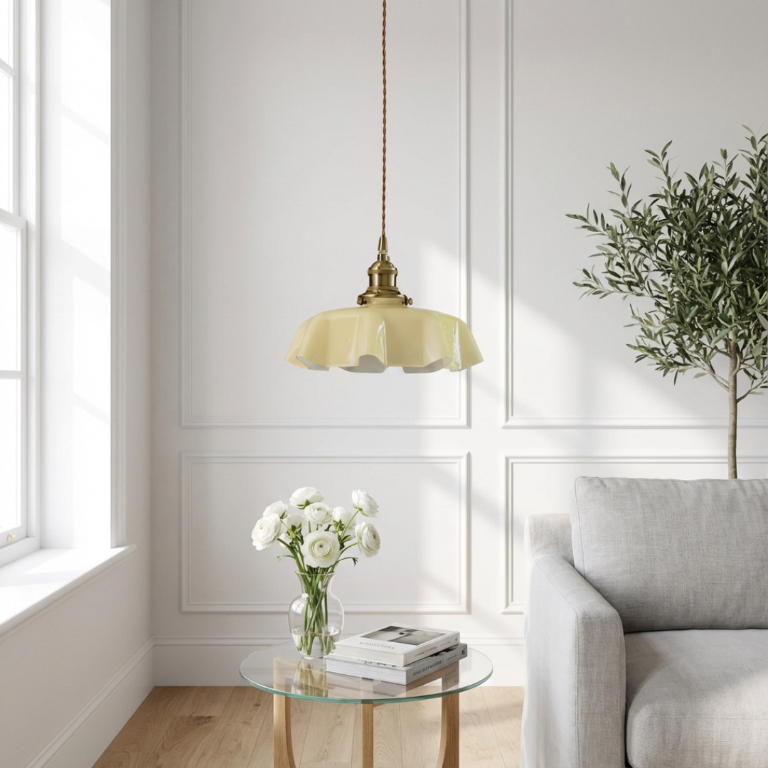 Pendant Light | Ruffled Shade