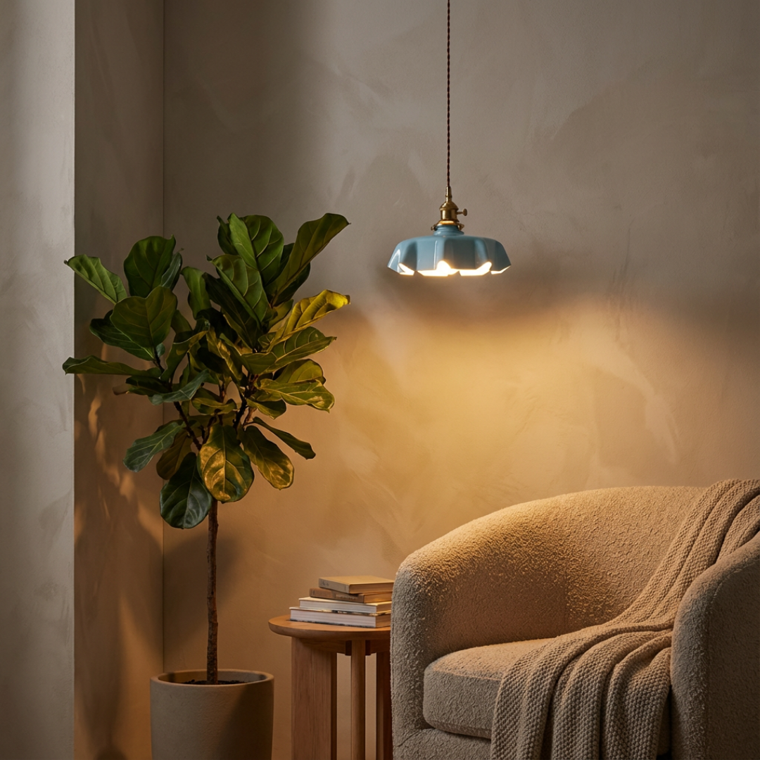 Pendant Light | Ruffled Shade