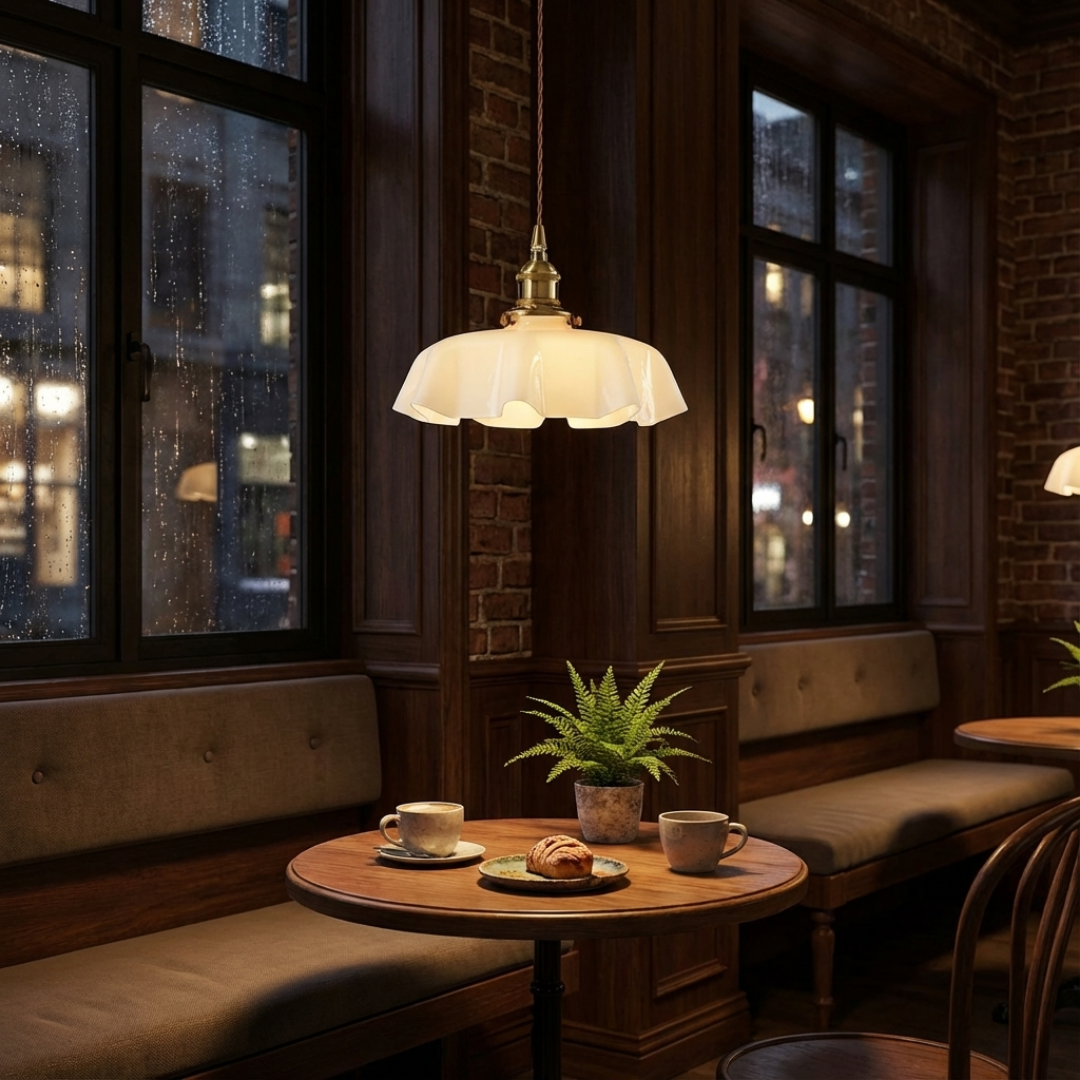 Pendant Light | Ruffled Shade