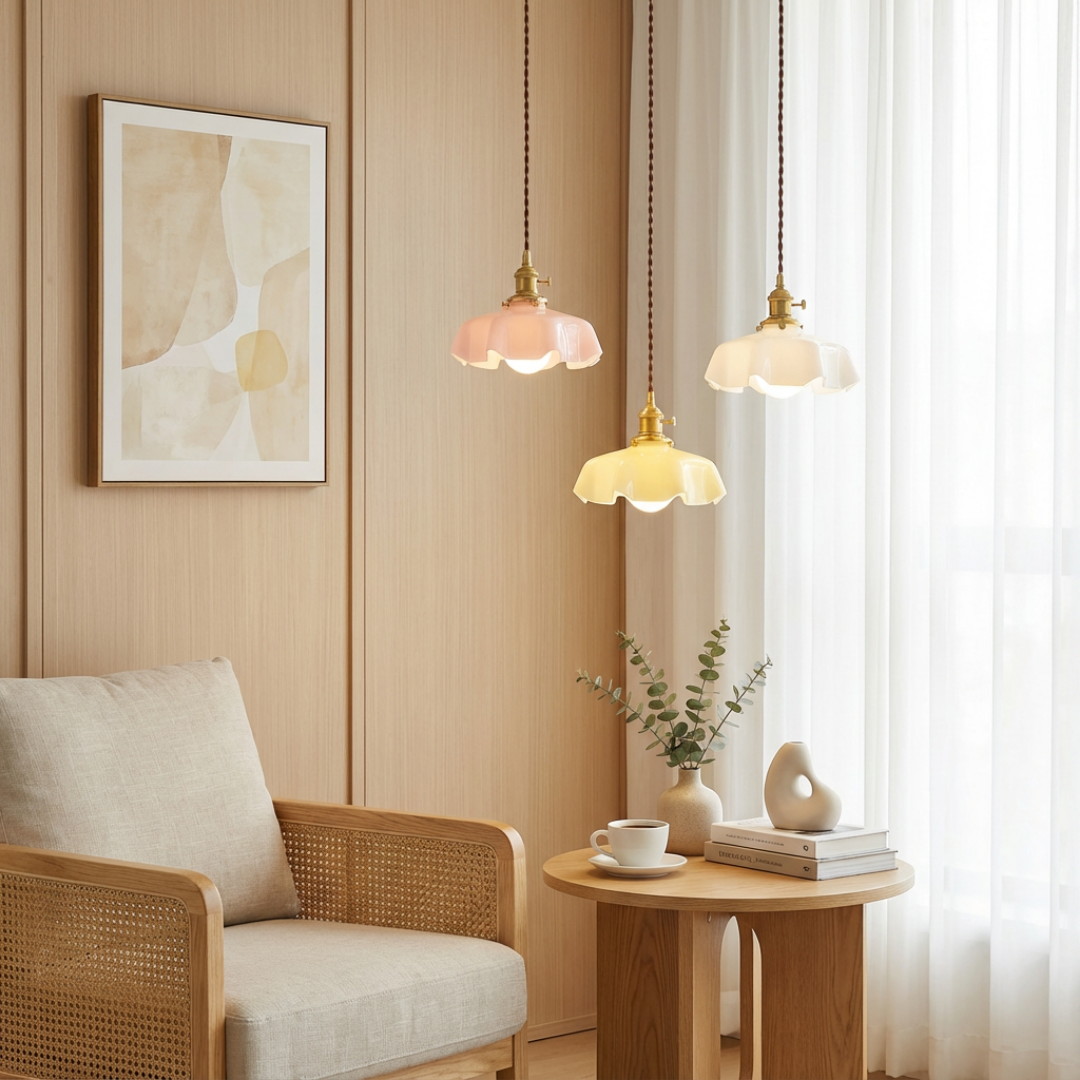 Pendant Light | Ruffled Shade