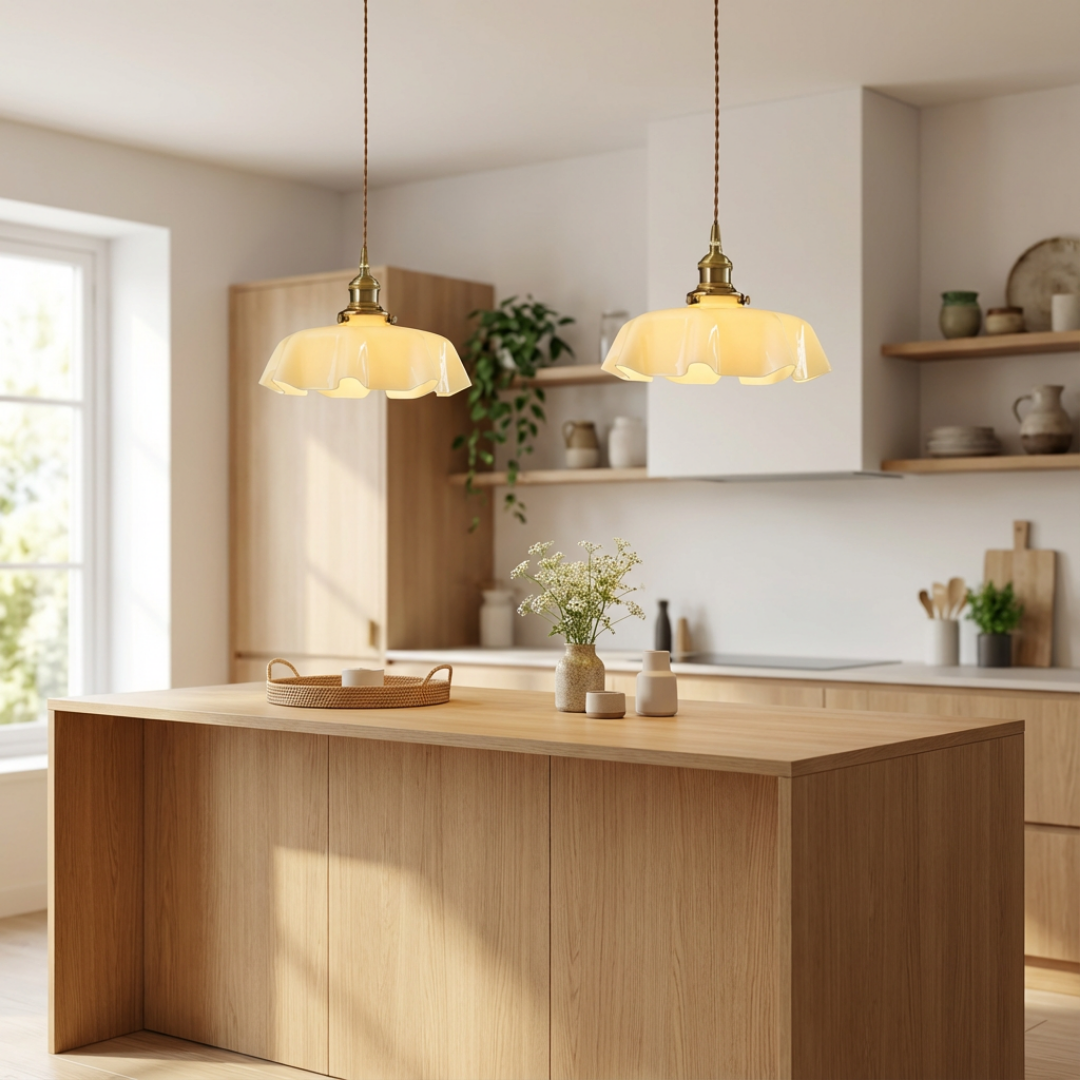 Pendant Light | Ruffled Shade