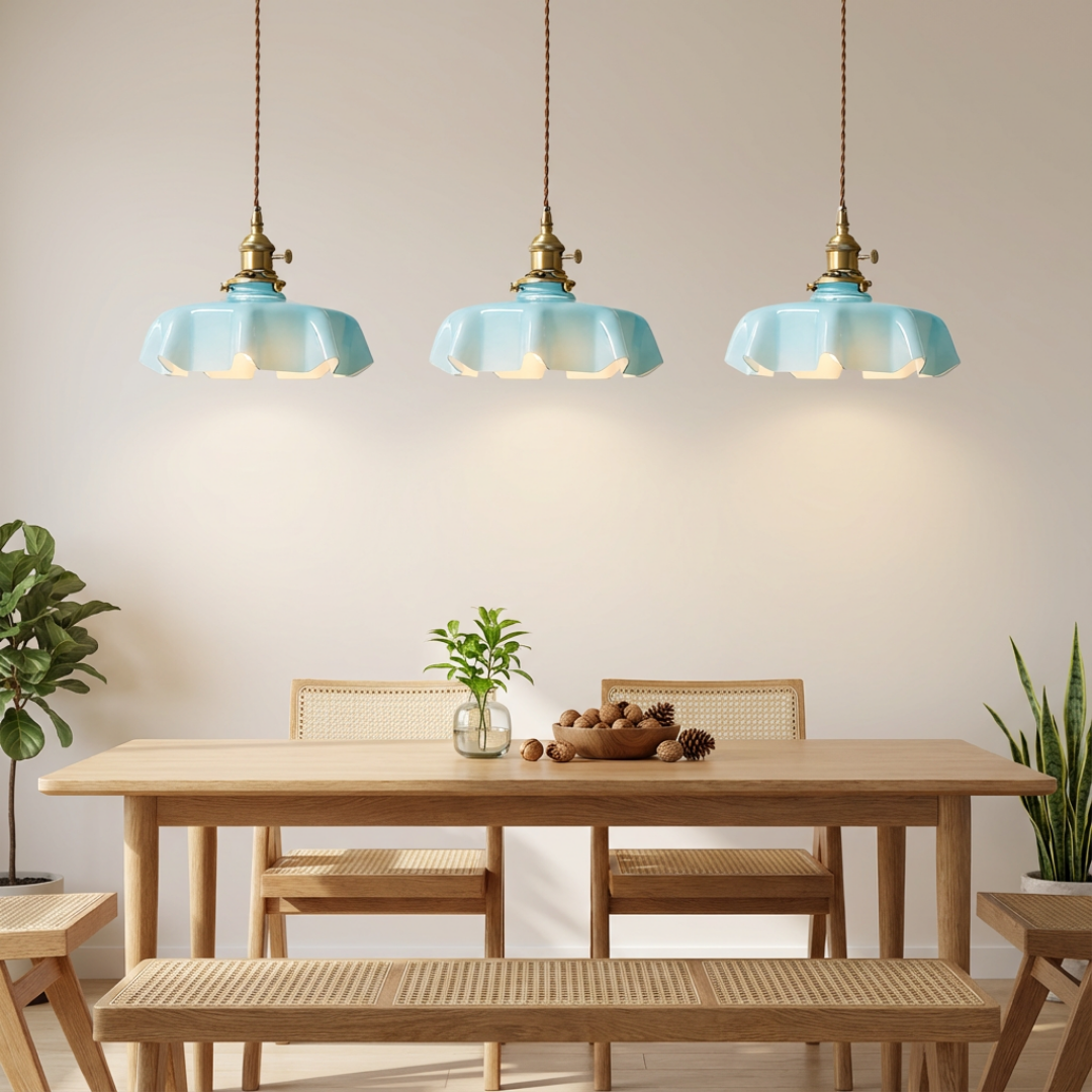 Pendant Light | Ruffled Shade