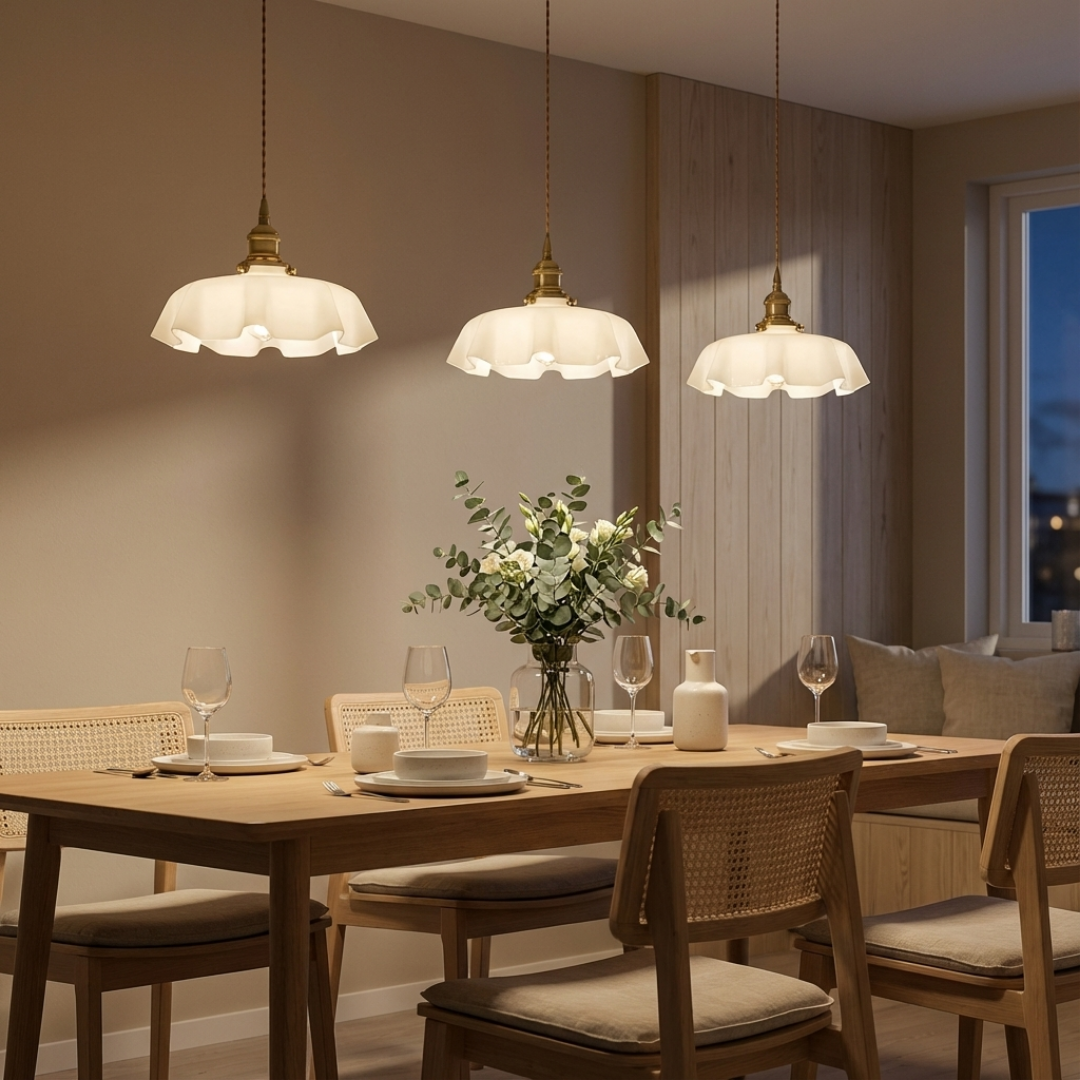 Pendant Light | Ruffled Shade