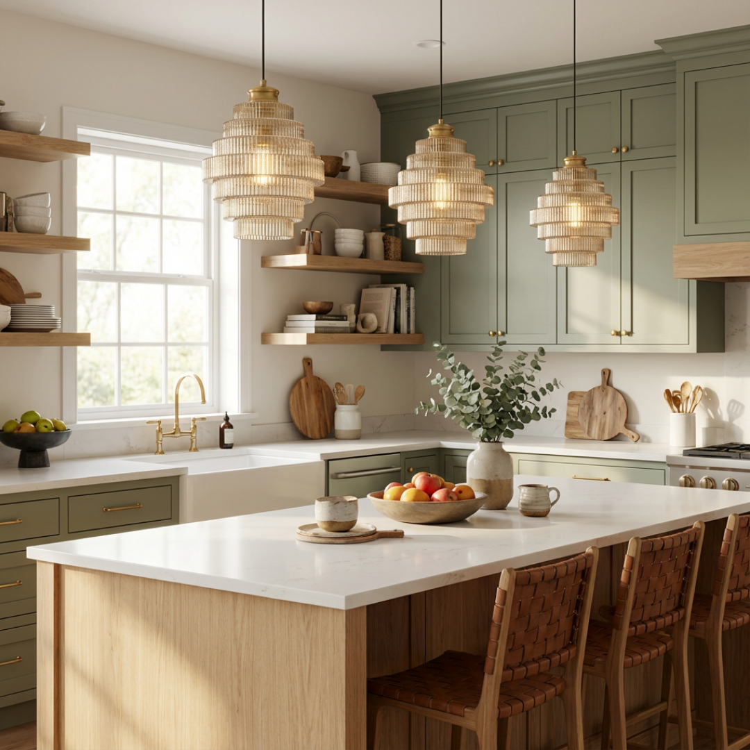 Pendant Light | Ribbed Layered