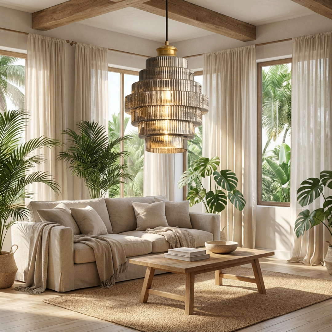 Pendant Light | Ribbed Layered