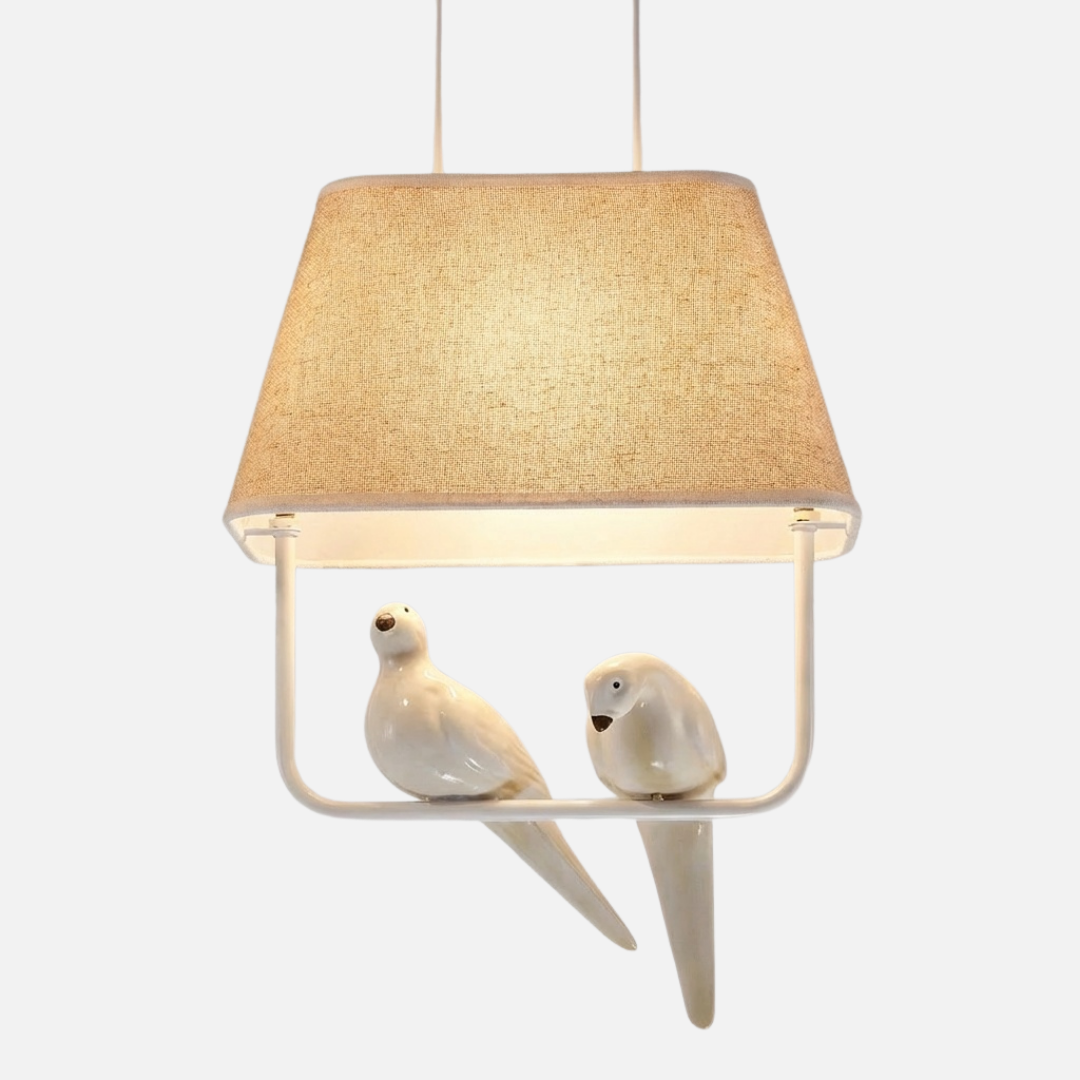 Pendant Light | Cage Frame with Bird Detail