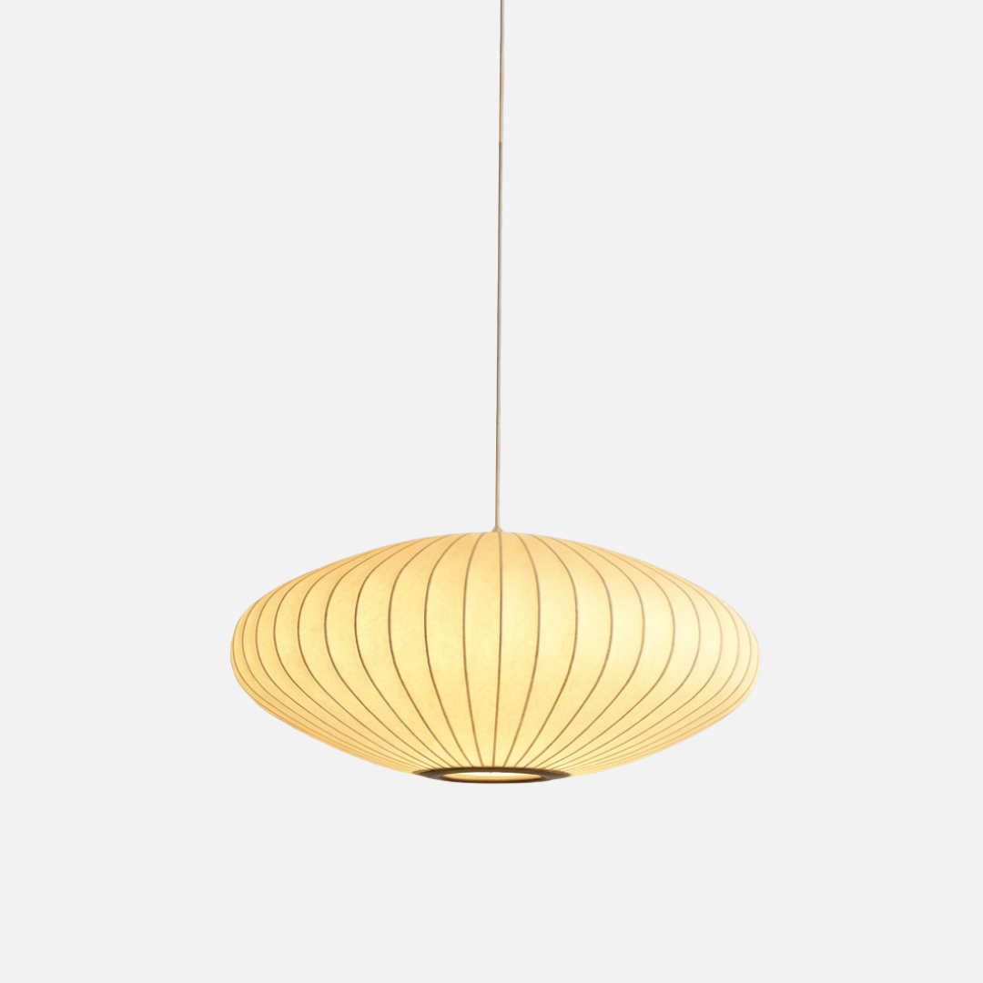 Pendant Light | Ribbed Oval Design